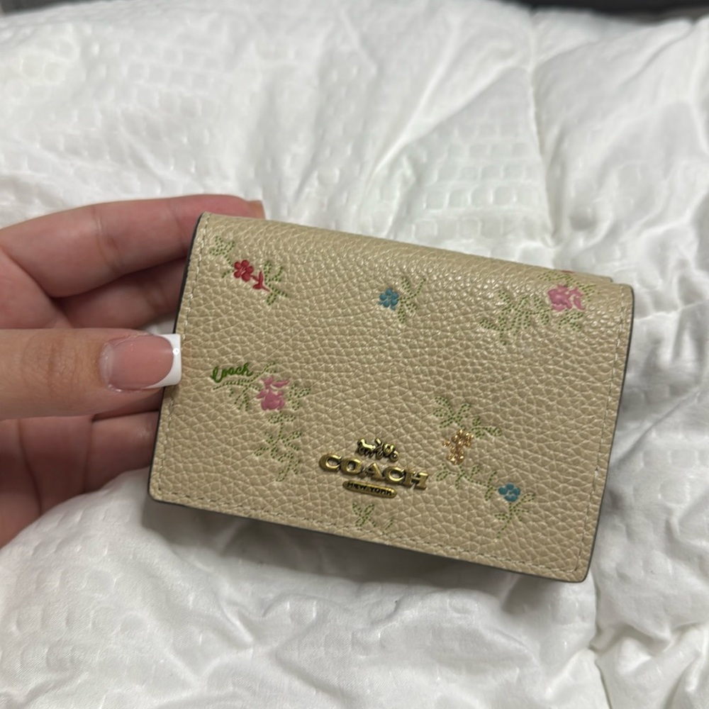 Coach floral wallet